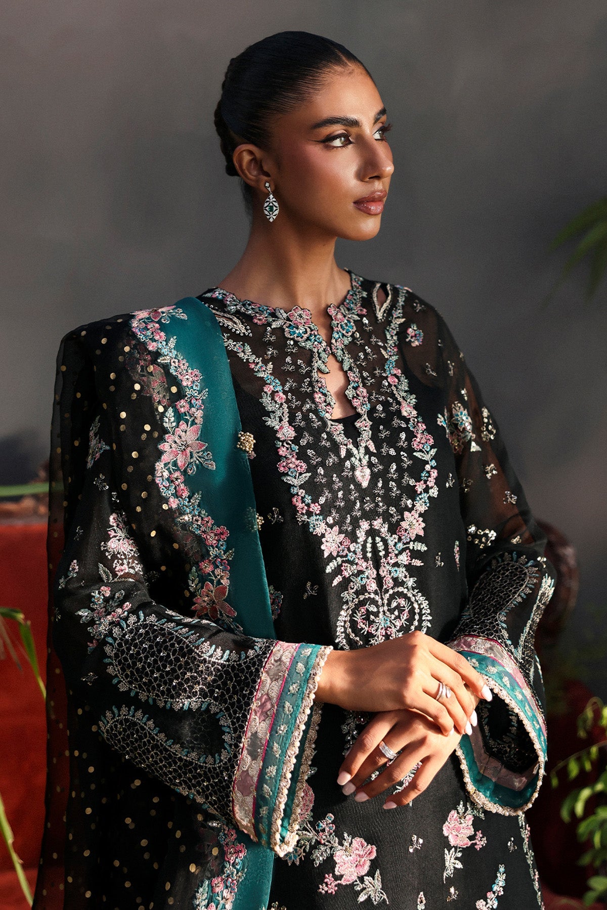 Larosea Raw Silk Pakistani Formal Dresses - Afrozeh - 4