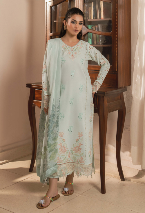 Mehrmaa - D09 Sabeen Organza Pakistani Summer Dresses - Humdum - 1