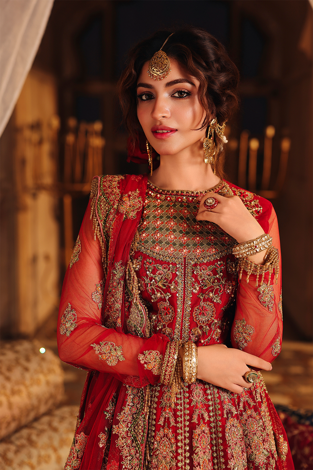 Shehnoor Raw Silk Pakistani Bridal and Formal Dresses - Saad Shaikh - 5
