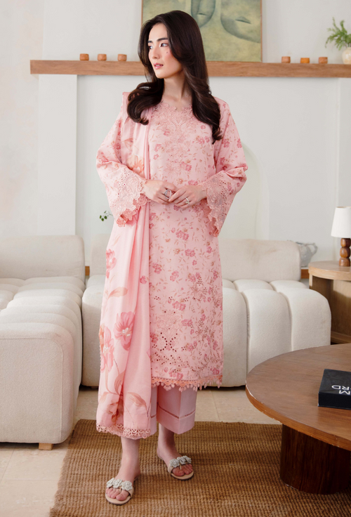 LAYLA - D02 Organza Pakistani Winter Dresses - Humdum - 1