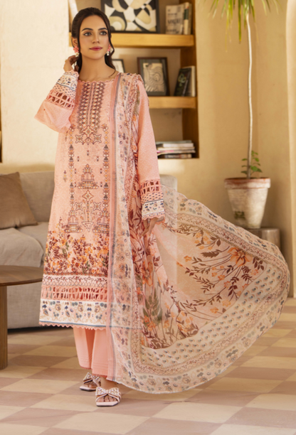 Zarwisha-D01 Chiffon Pakistani Summer Dresses - Humdum - 3