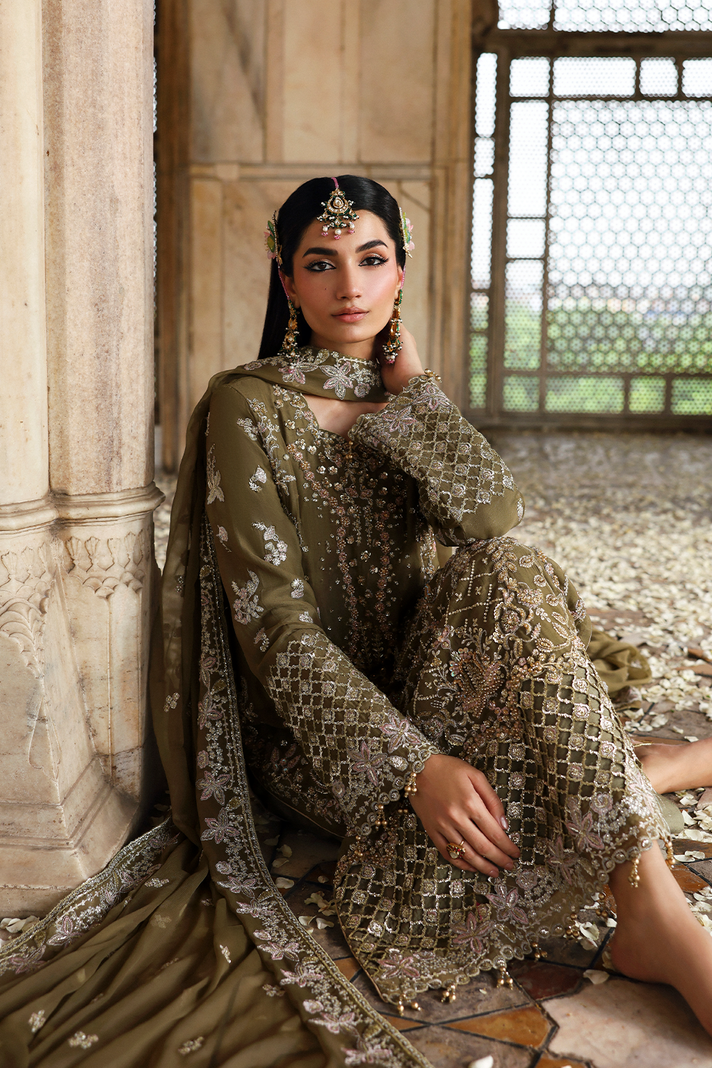 OLIVEA Raw Silk Pakistani Formal Dresses - Emaan Adeel - 5