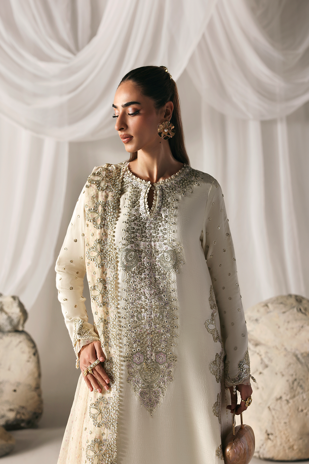 MISTY DAWN Raw Silk Pakistani Formal Dresses