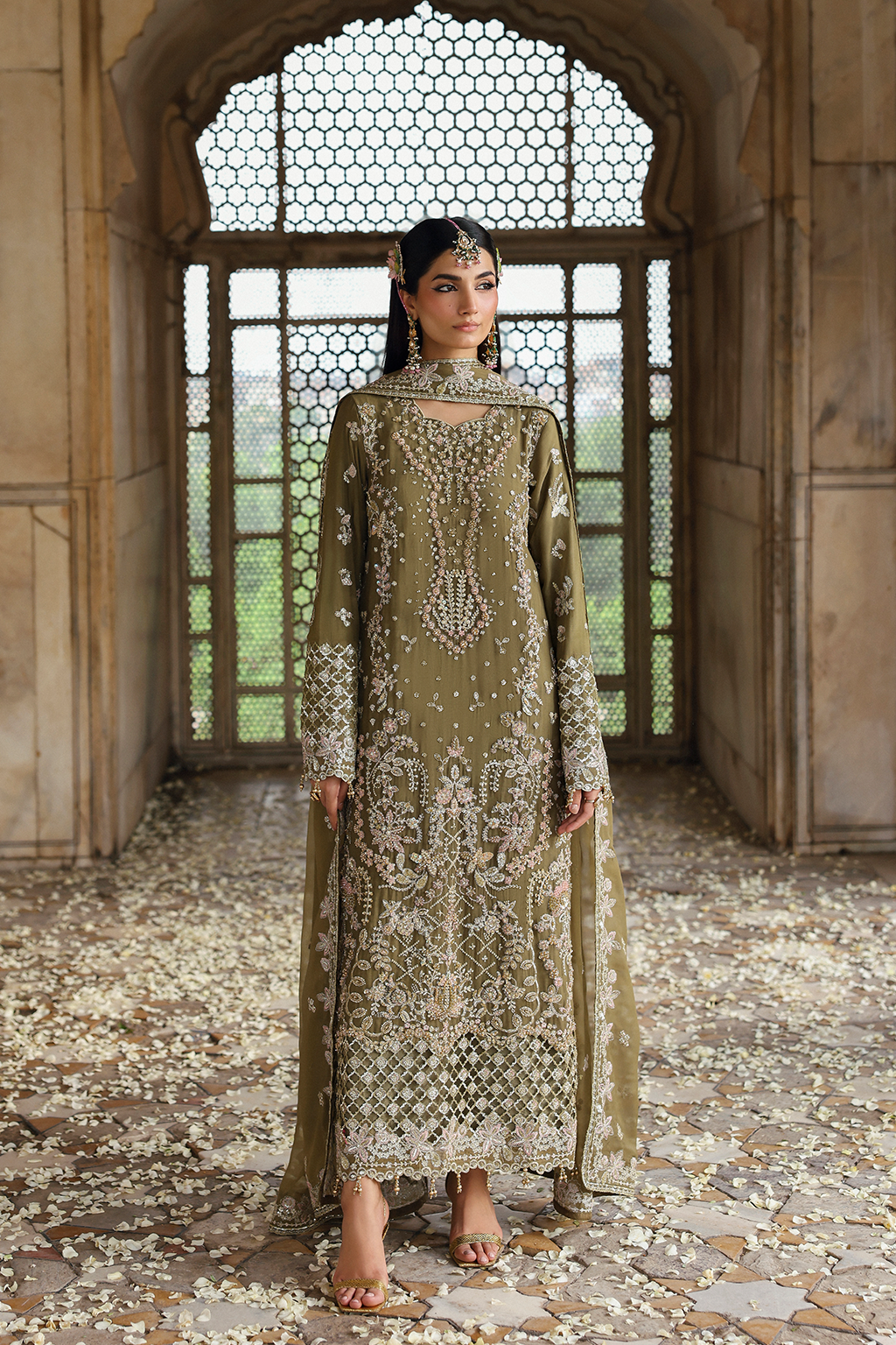 OLIVEA Raw Silk Pakistani Formal Dresses - Emaan Adeel - 1