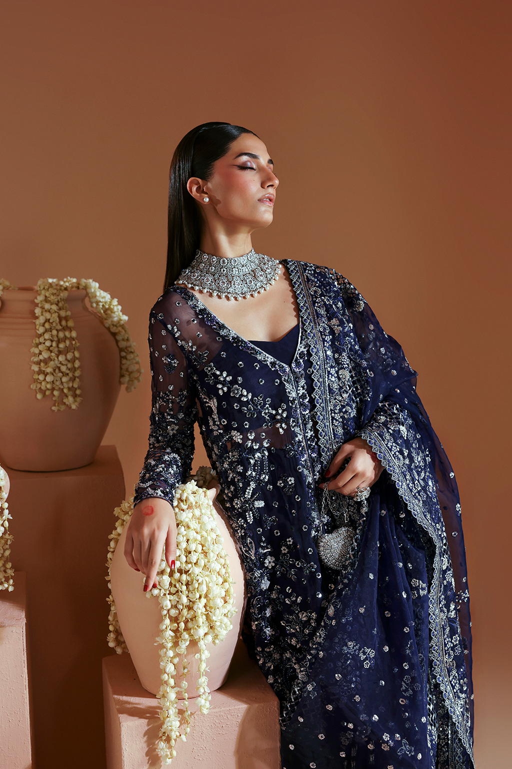 ELYSIAN Raw Silk Pakistani Formal Dresses