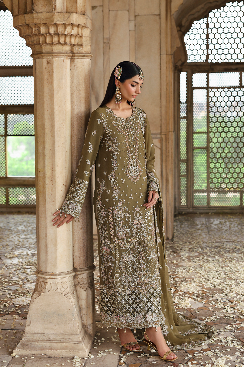 OLIVEA Raw Silk Pakistani Formal Dresses - Emaan Adeel - 2
