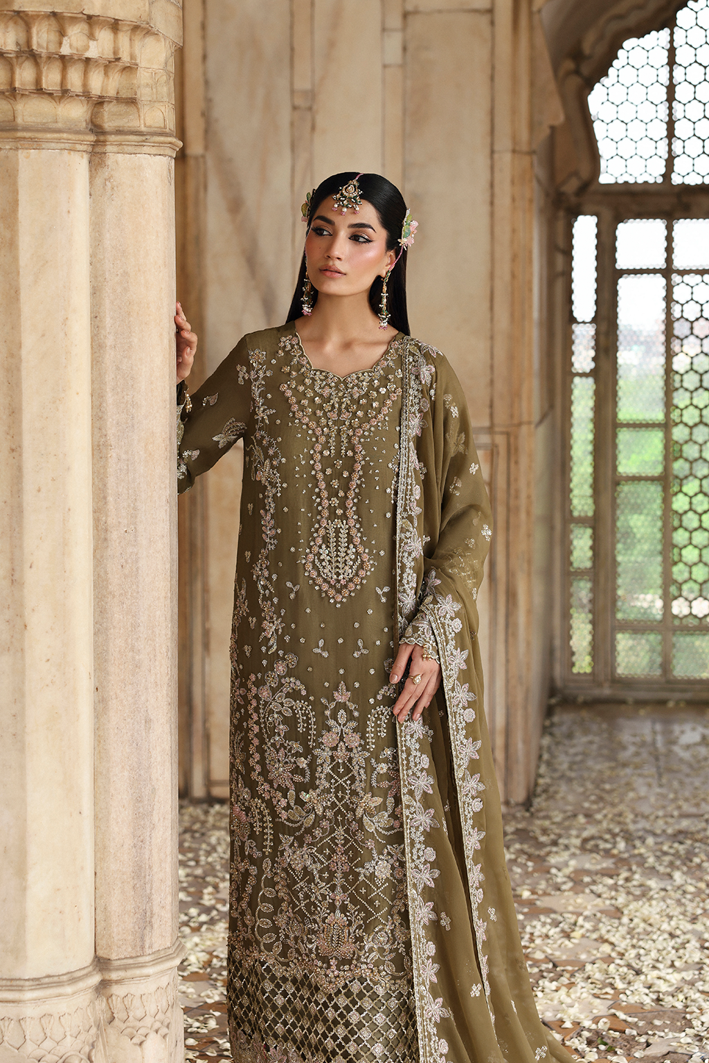 OLIVEA Raw Silk Pakistani Formal Dresses - Emaan Adeel - 3