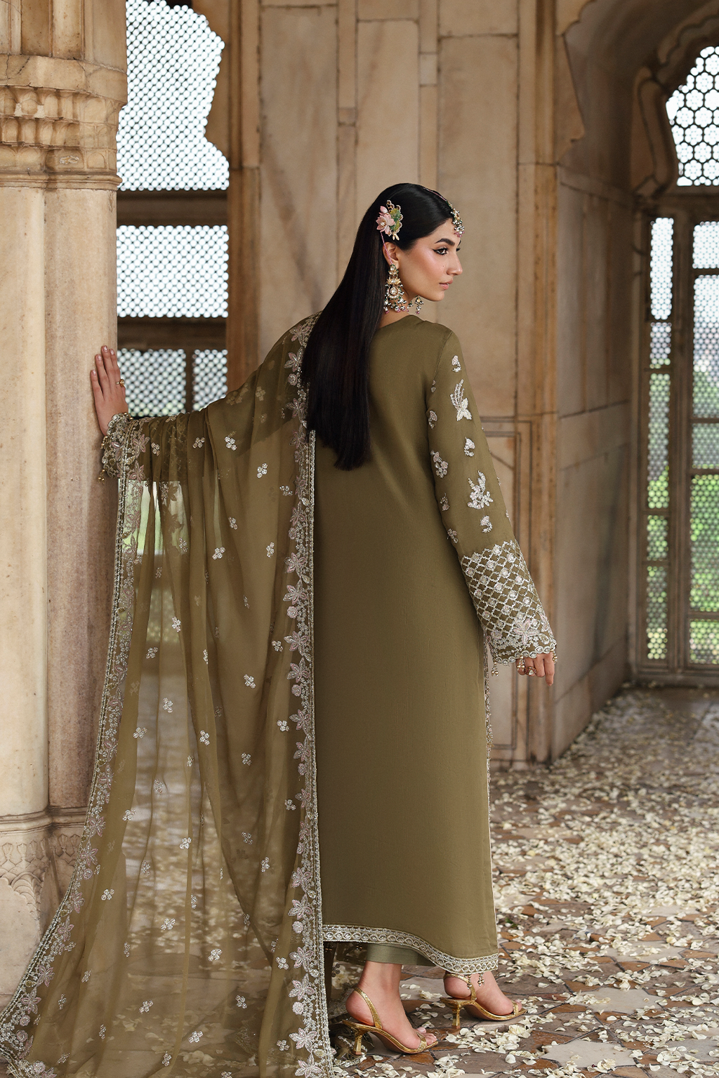 OLIVEA Raw Silk Pakistani Formal Dresses - Emaan Adeel - 4