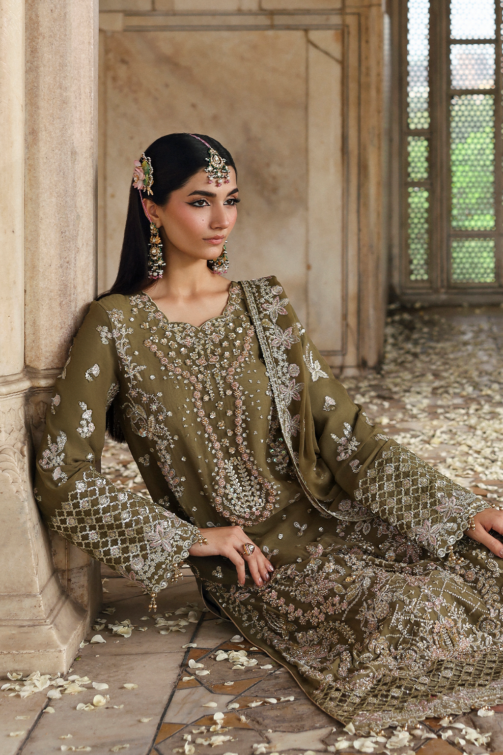 OLIVEA Raw Silk Pakistani Formal Dresses - Emaan Adeel - 7