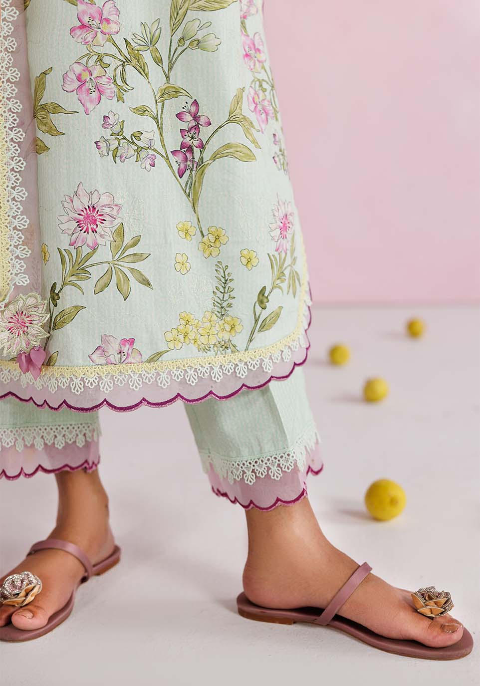 AFSOON ZQ001 Chiffon Pakistani Summer Dresses - Zarqash - 4