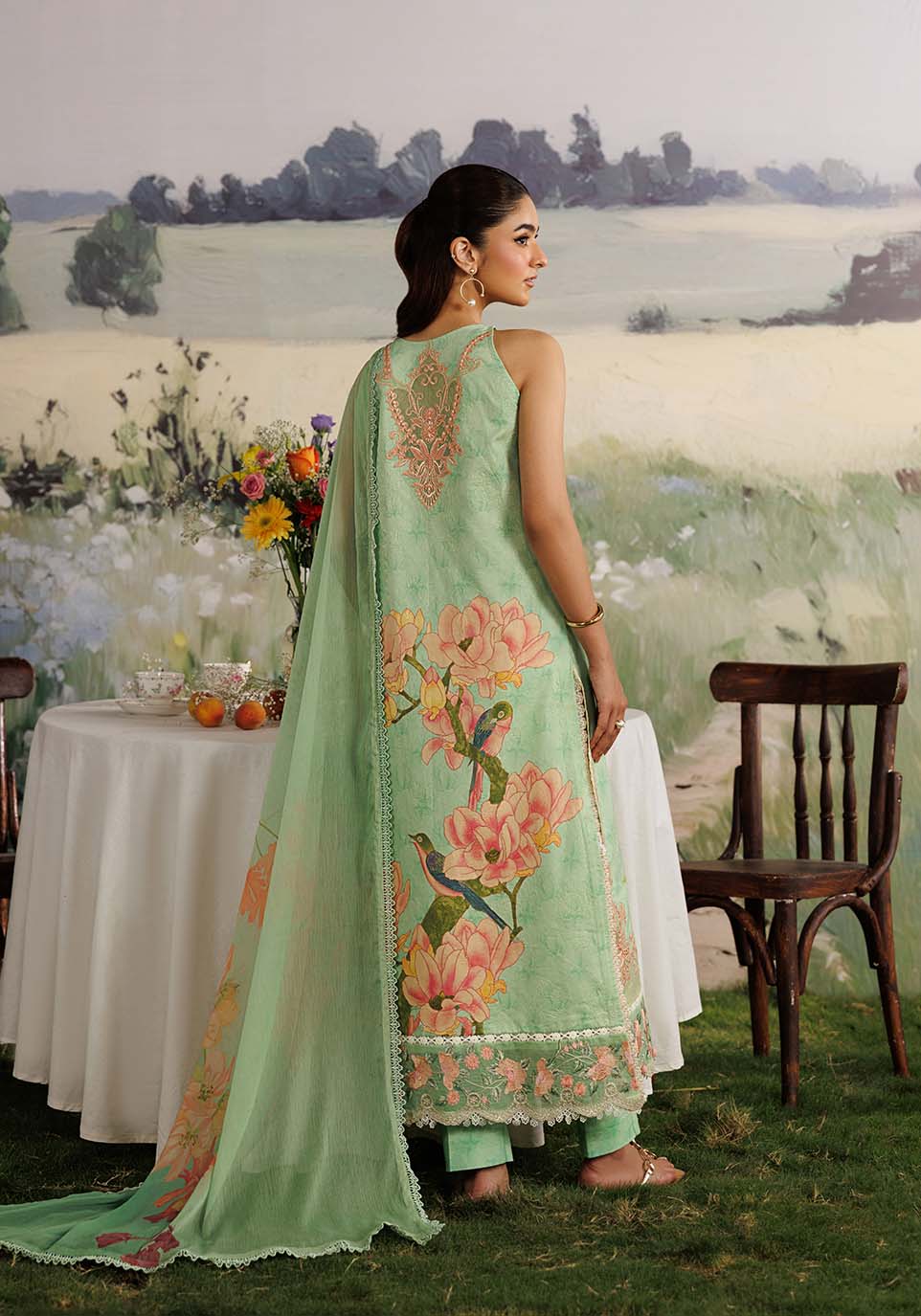 MEHRAAB-E-GUL ZQ002 Chiffon Pakistani Summer Dresses - Zarqash - 2