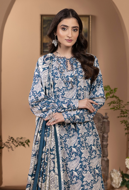Zara - D07 Khaddar Pakistani Winter Dresses - Humdum - 4