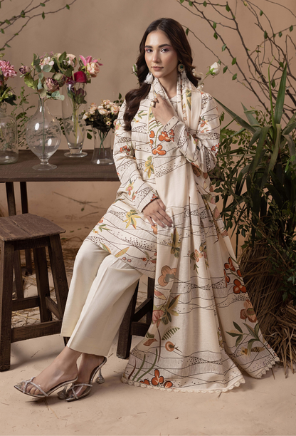 Raya - D04 Khaddar Pakistani Winter Dresses - Humdum - 2