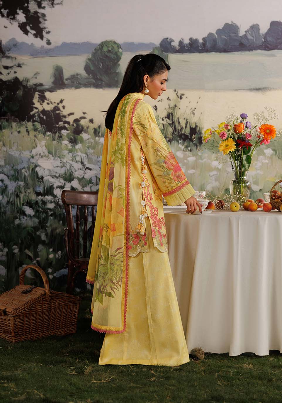 MEHRAAB-E-GUL ZQ001 Chiffon Pakistani Summer Dresses - Zarqash - 5