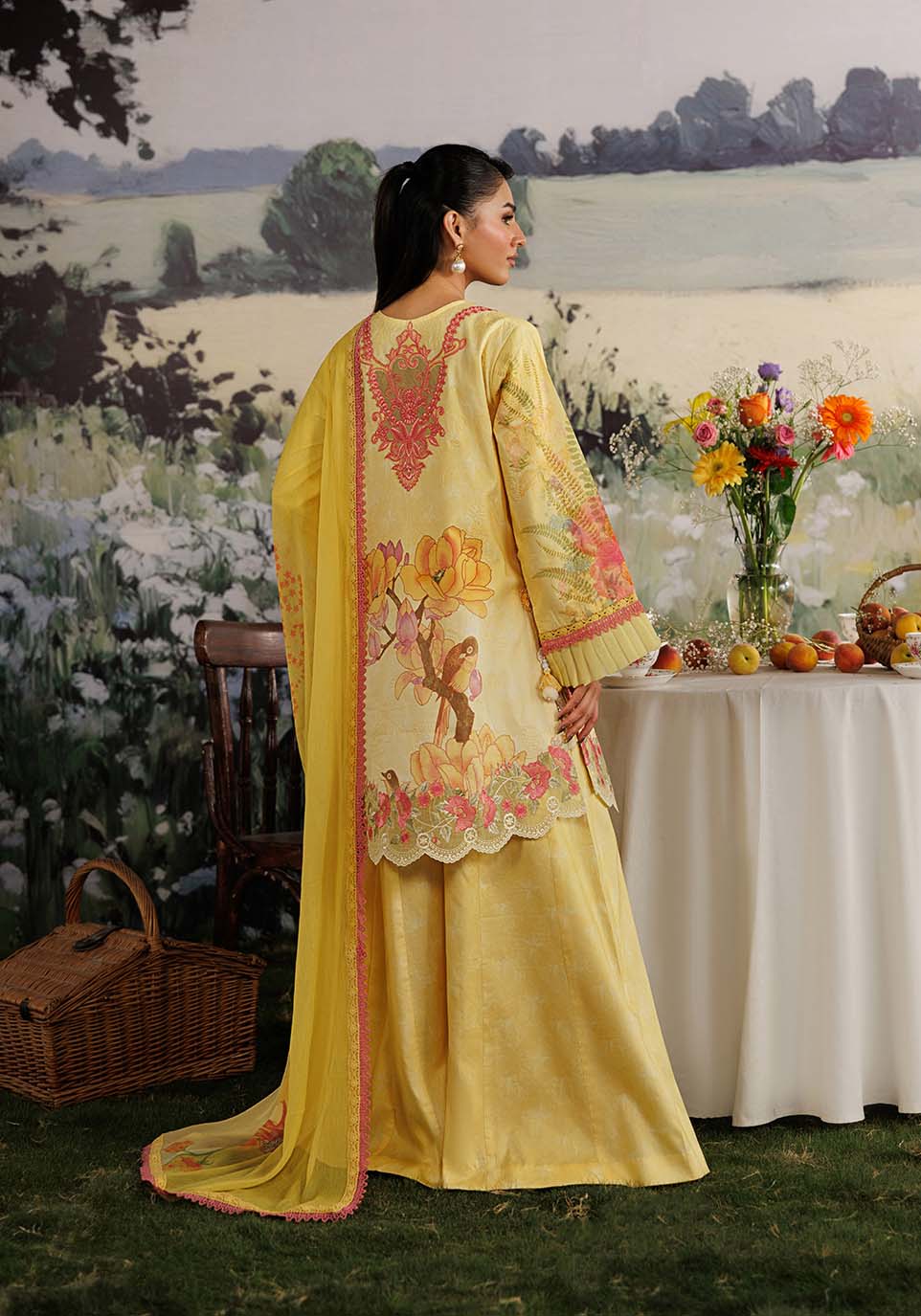 MEHRAAB-E-GUL ZQ001 Chiffon Pakistani Summer Dresses - Zarqash - 2