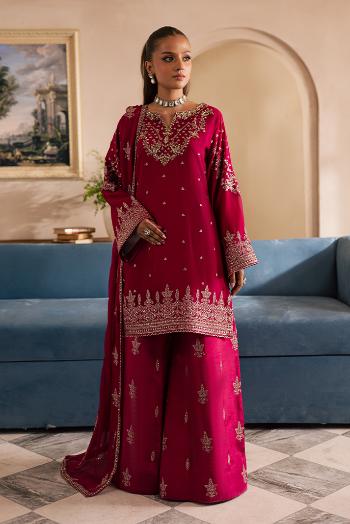 Gulnar Raw Silk Pakistani Formal Dresses - Emaan Adeel - 2
