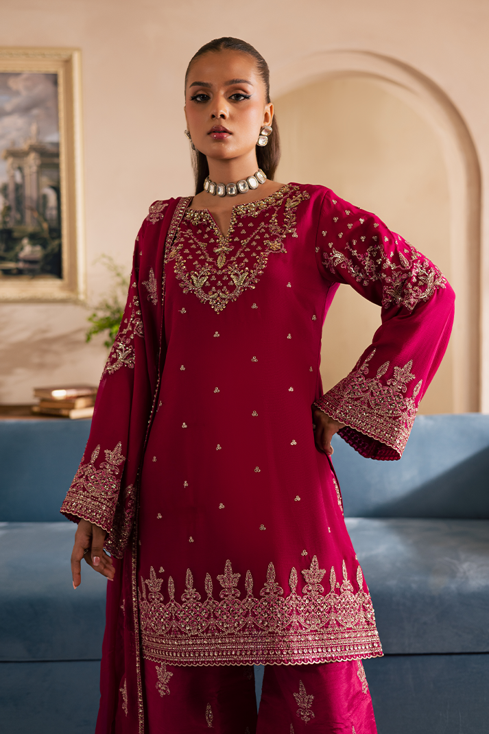 Gulnar Raw Silk Pakistani Formal Dresses - Emaan Adeel - 6