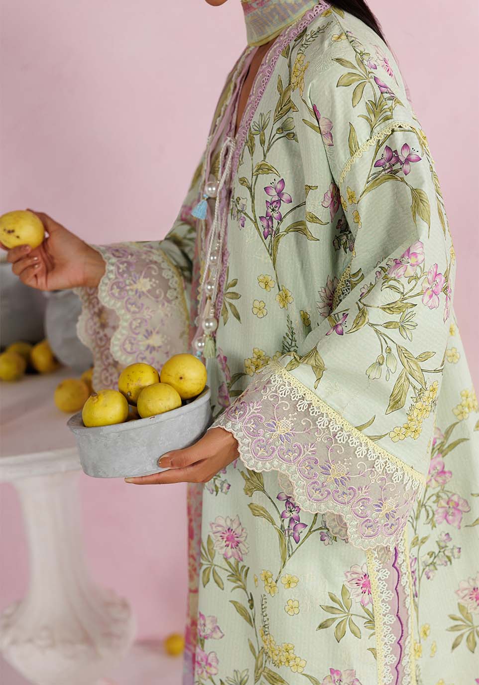 AFSOON ZQ001 Chiffon Pakistani Summer Dresses - Zarqash - 5