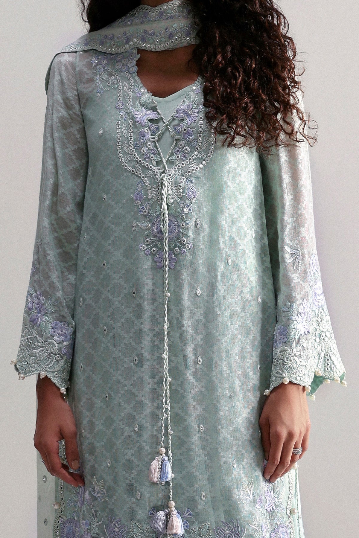 Elysia Jacquard Pakistani Formal Dresses - Afrozeh - 3
