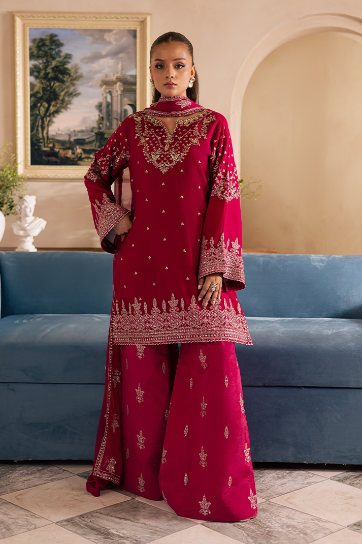 Gulnar Raw Silk Pakistani Formal Dresses - Emaan Adeel - 1