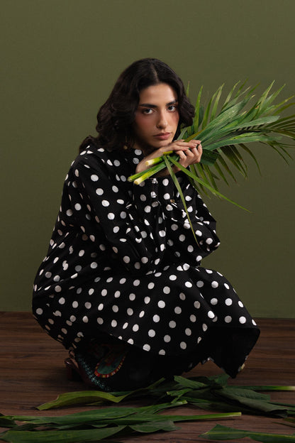 Monochrome Mood Cambric Pakistani Summer Dresses - Afrozeh - 4