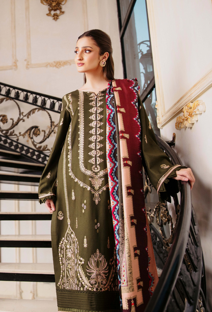 Serene - D08 Premium Fabric Pakistani Winter Dresses - Humdum - 4