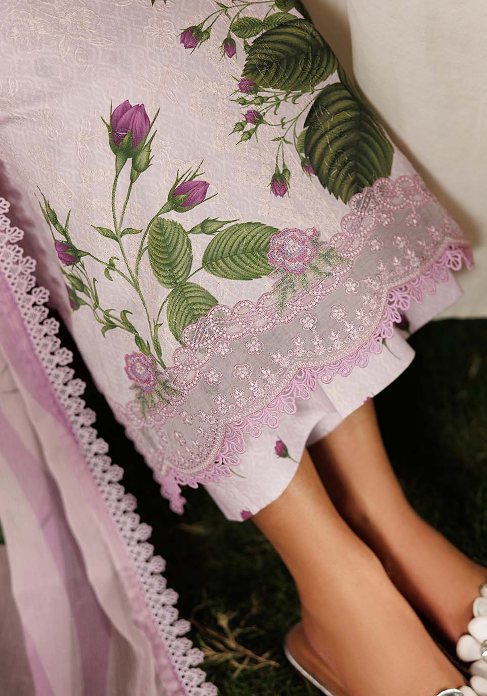 BAHAR ZQ003 Chiffon Pakistani Summer Dresses - Zarqash - 5