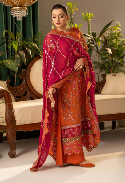 HOC - D07 Raw Silk Pakistani Formal Dresses - Humdum - 3