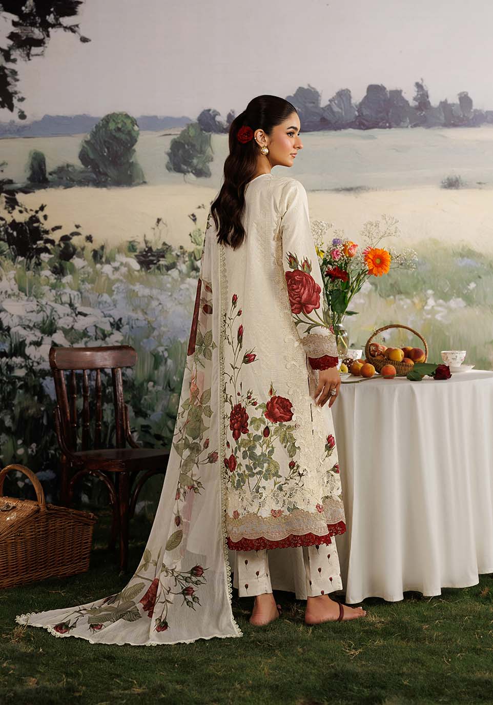 BAHAR ZQ002 Chiffon Pakistani Summer Dresses - Zarqash - 2