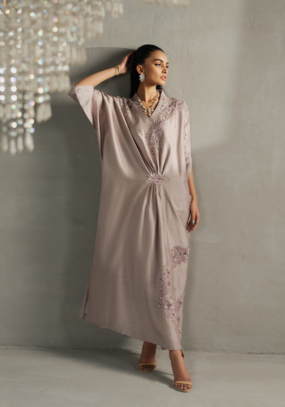 ZQS 013 Lily Raw Silk Pakistani Formal Dresses