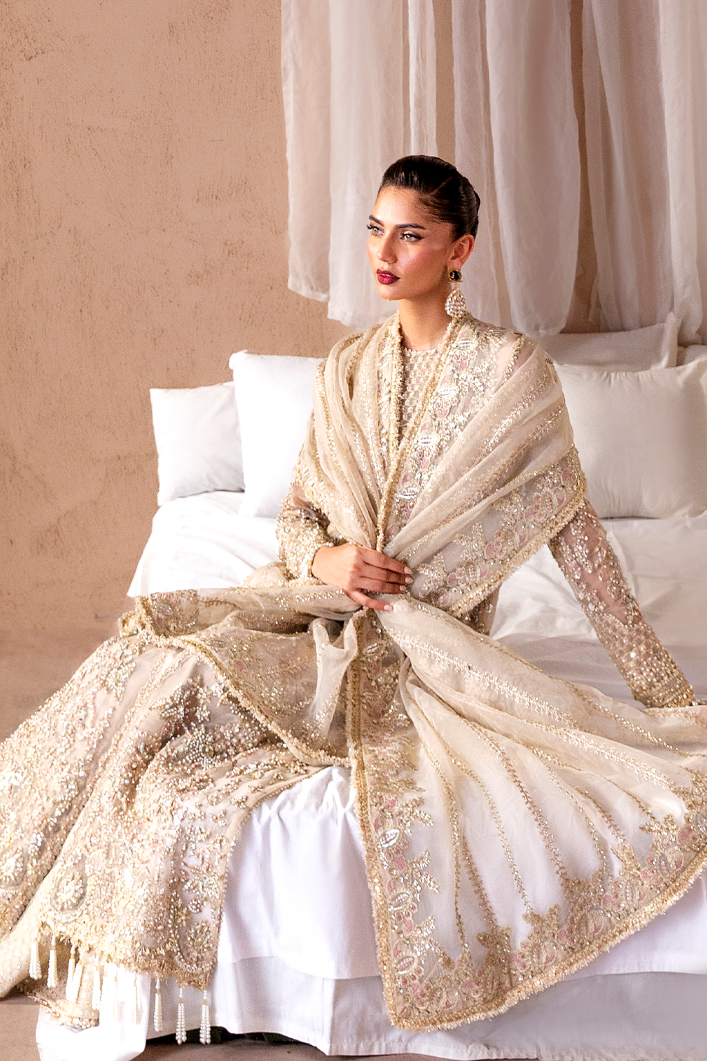 MALENA Raw Silk Pakistani Formal Dresses