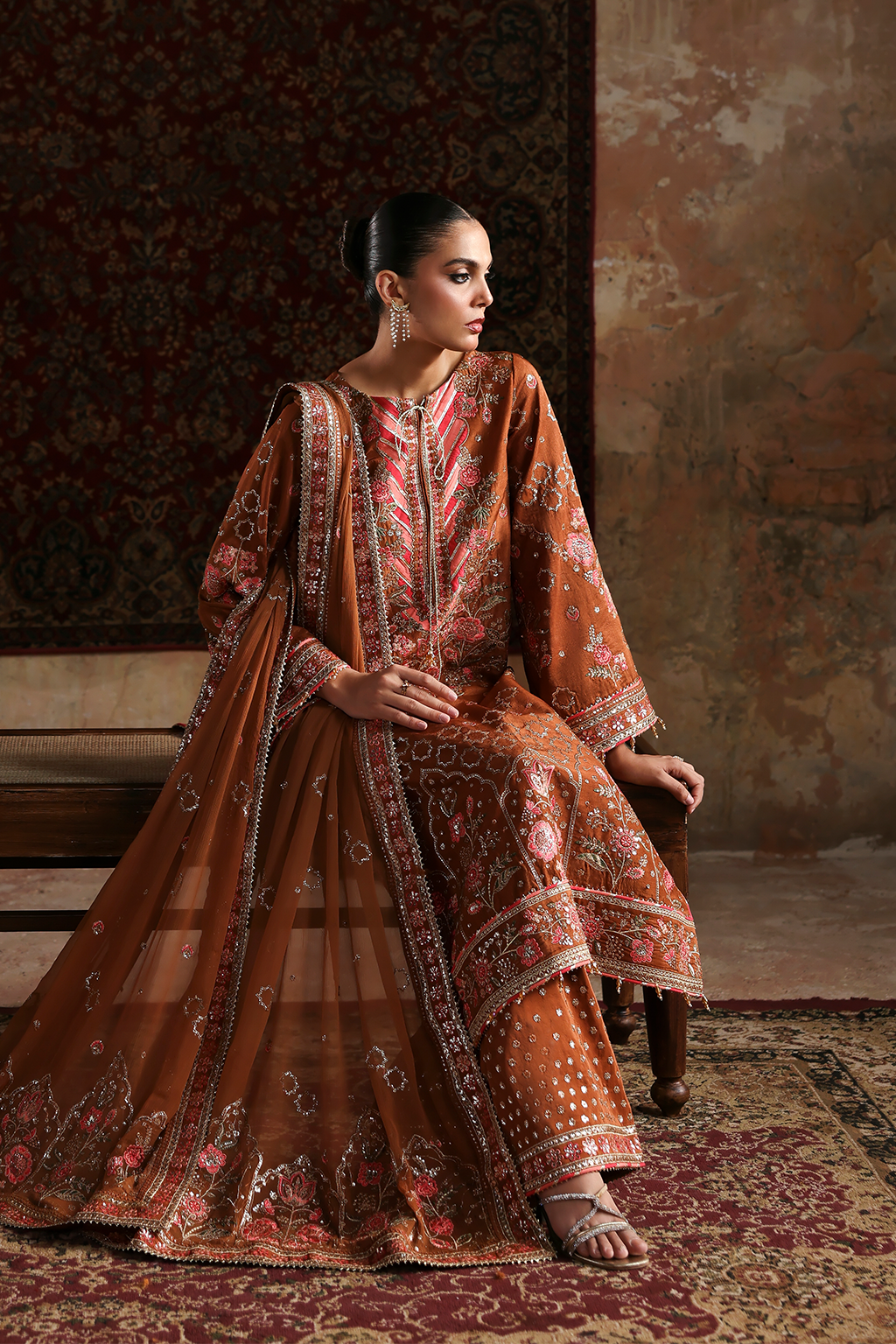 AARZO Raw Silk Pakistani Formal Dresses - Emaan Adeel - 4