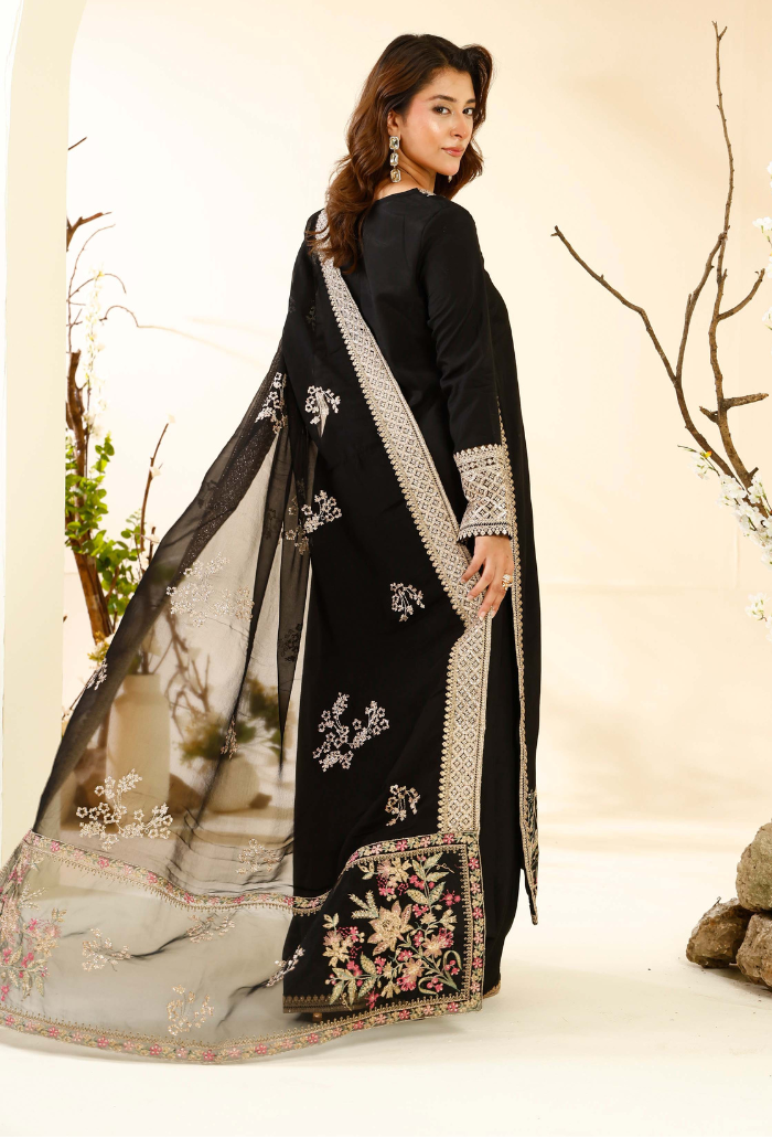 Rabt - D03 Raw Silk Pakistani Formal Dresses - Humdum - 3