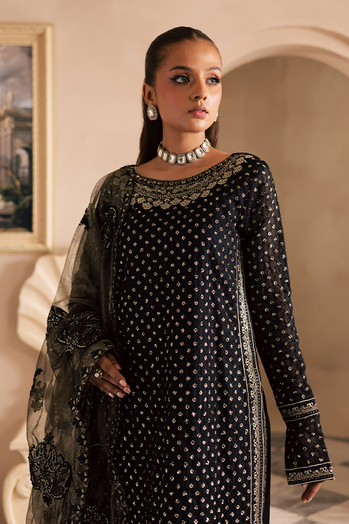 Meshki Raw Silk Pakistani Formal Dresses - Emaan Adeel - 9