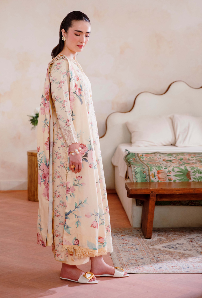 LAYLA - D04 Organza Pakistani Winter Dresses - Humdum - 3