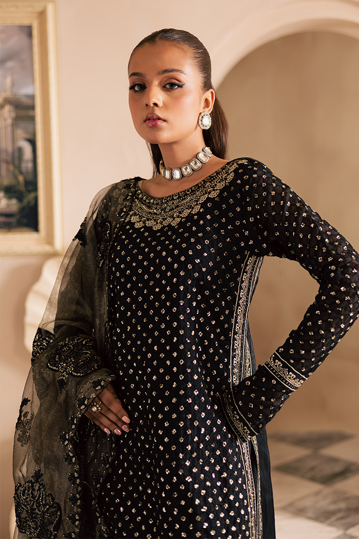 Meshki Raw Silk Pakistani Formal Dresses - Emaan Adeel - 10