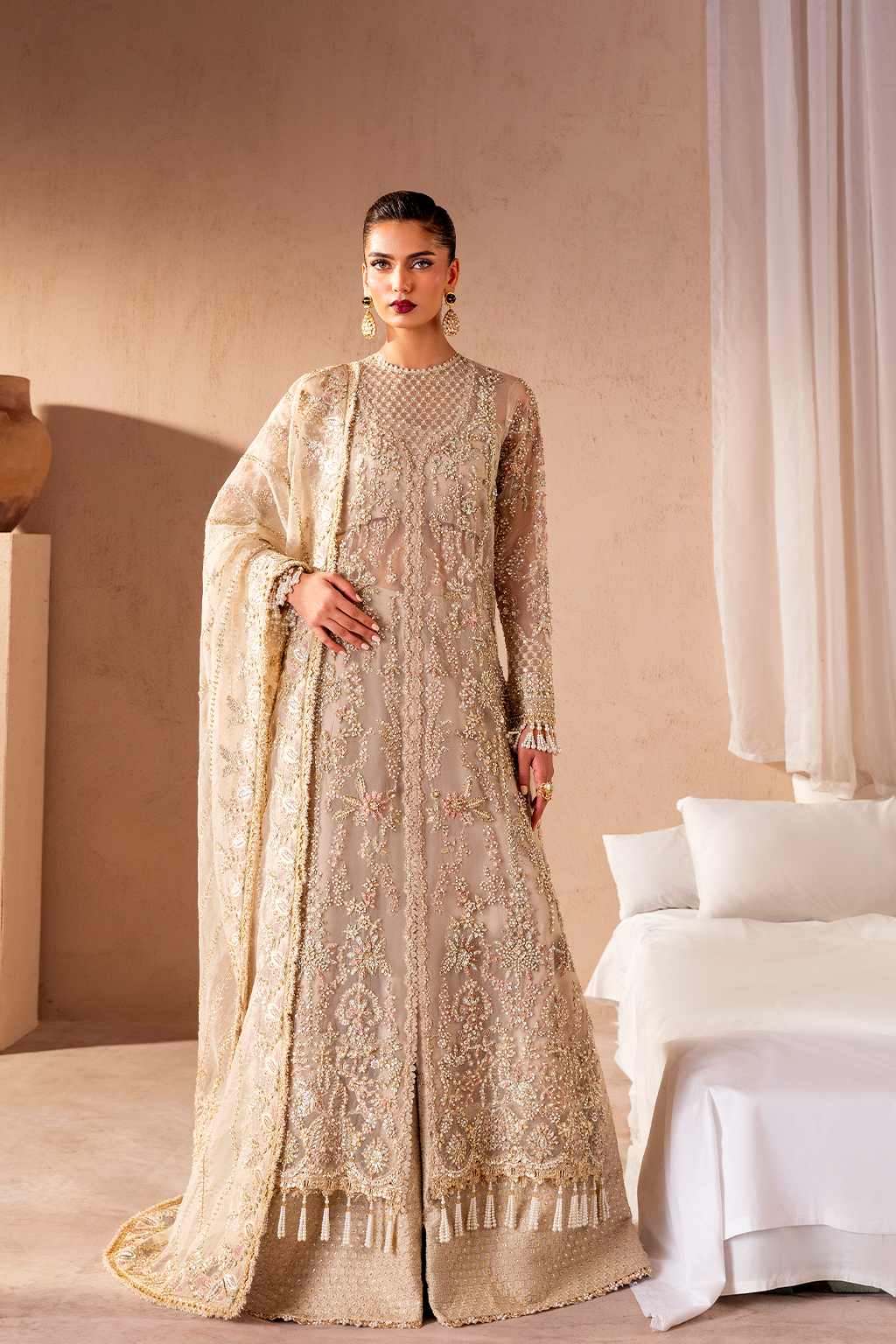 MALENA Raw Silk Pakistani Formal Dresses