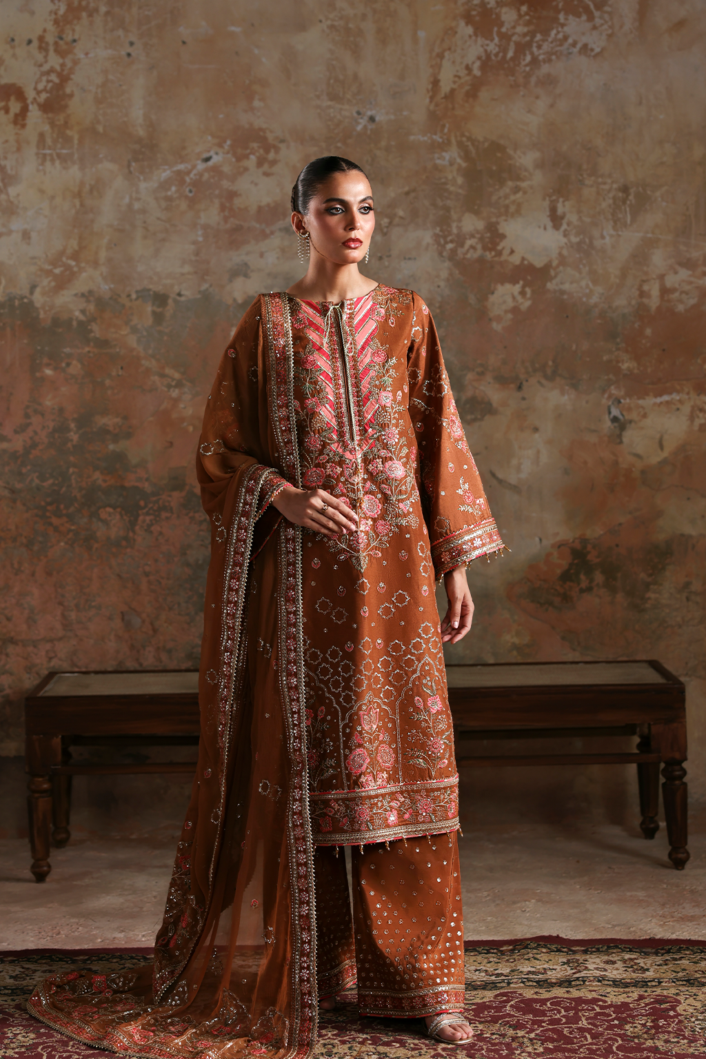 AARZO Raw Silk Pakistani Formal Dresses - Emaan Adeel - 1