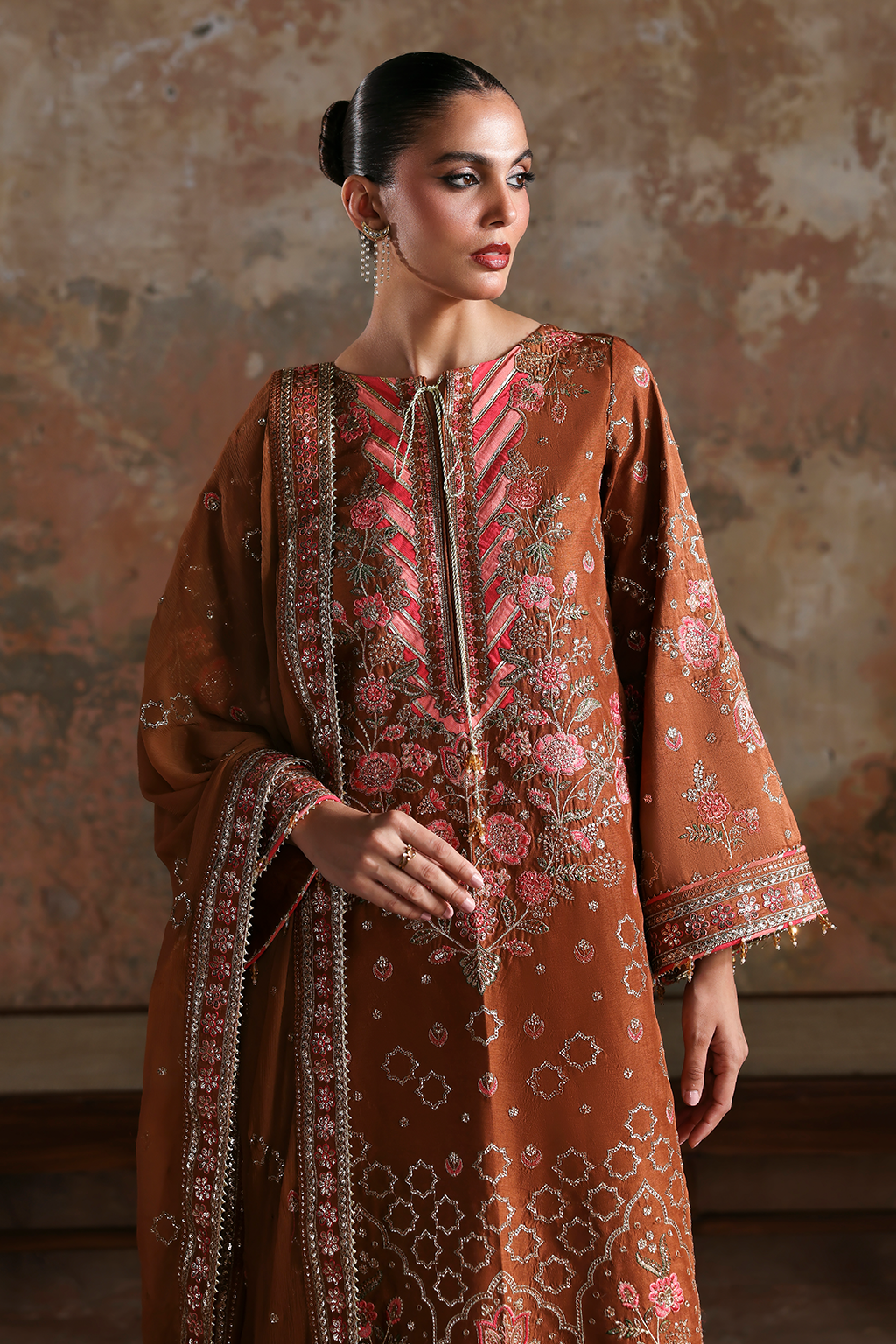 AARZO Raw Silk Pakistani Formal Dresses - Emaan Adeel - 3