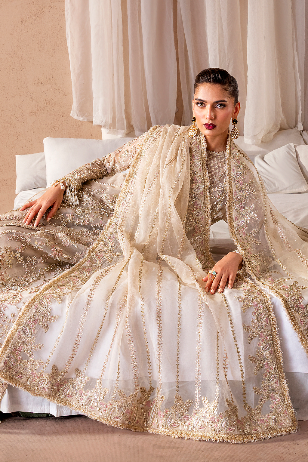 MALENA Raw Silk Pakistani Formal Dresses