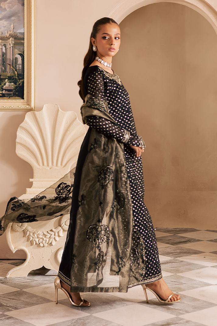 Meshki Raw Silk Pakistani Formal Dresses - Emaan Adeel - 3