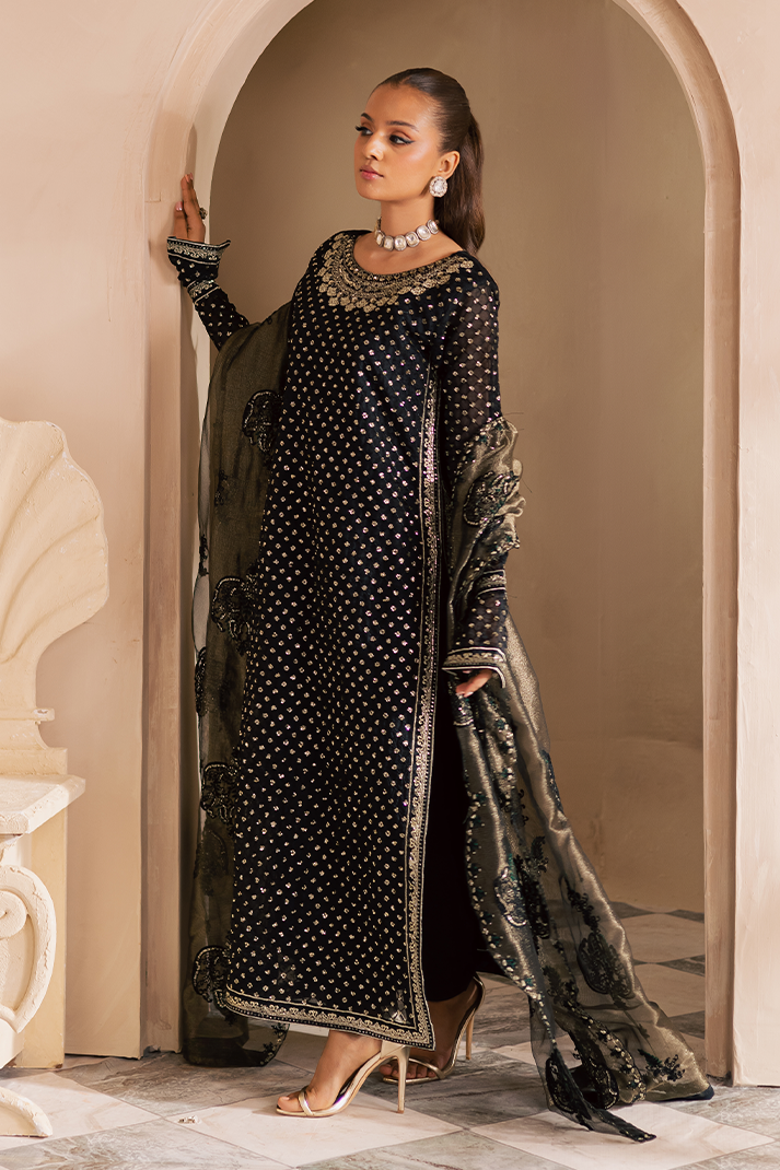 Meshki Raw Silk Pakistani Formal Dresses - Emaan Adeel - 2