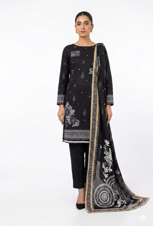 Floral - D10 Lawn Pakistani Summer Dresses - Humdum - 1