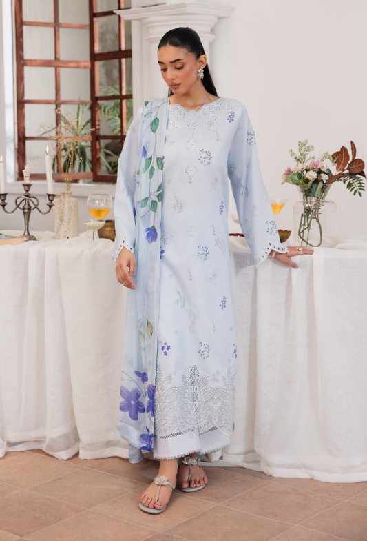 Summer Breeze'3 - D10 Organza Pakistani Summer Dresses - Humdum - 1