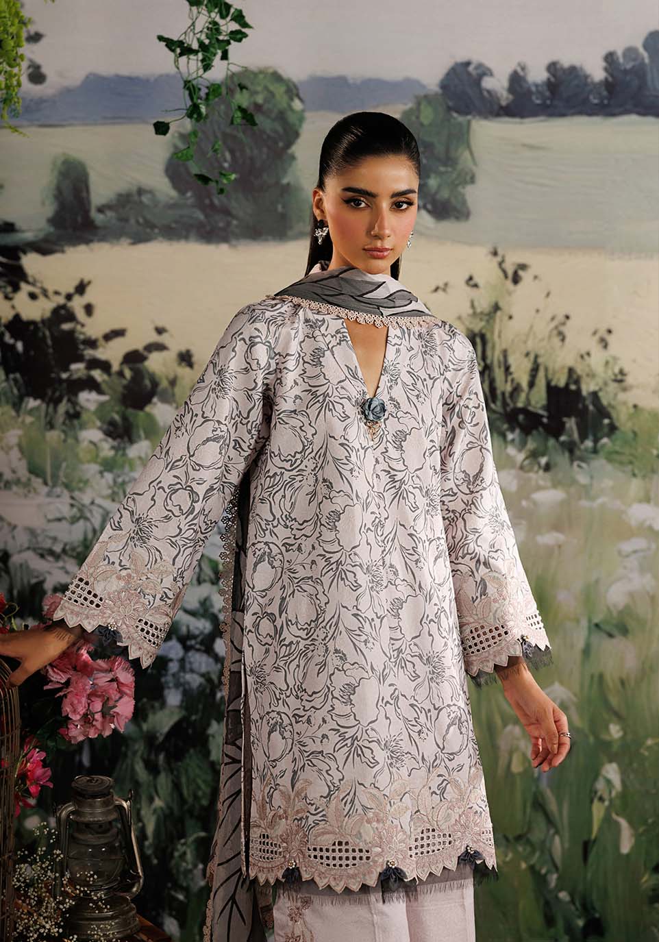 GULMOHAR ZQ001 Chiffon Pakistani Summer Dresses - Zarqash - 5