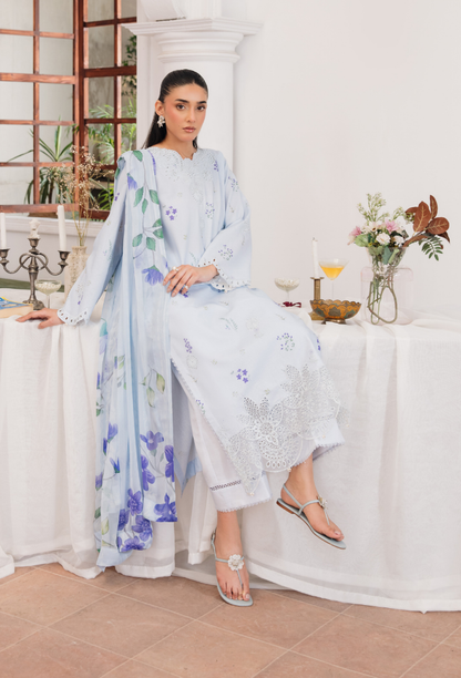 Summer Breeze'3 - D10 Organza Pakistani Summer Dresses - Humdum - 4