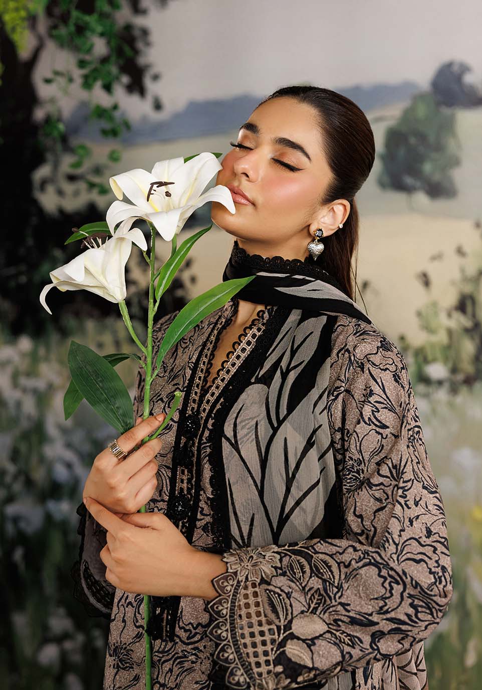 GULMOHAR ZQ002 Chiffon Pakistani Summer Dresses - Zarqash - 5