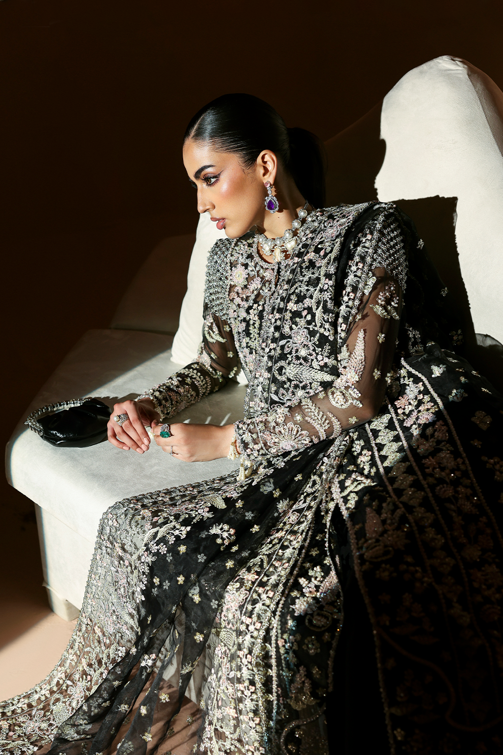 ASTRAL Raw Silk Pakistani Formal Dresses