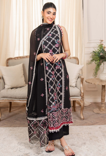Nyra - D02 Chiffon Pakistani Summer Dresses - Humdum - 3