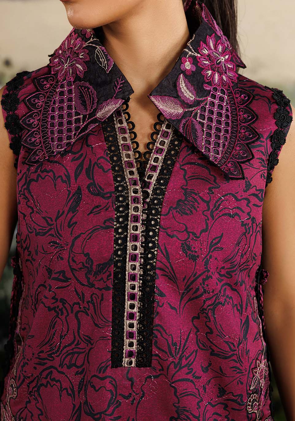 GULMOHAR ZQ003 Chiffon Pakistani Summer Dresses - Zarqash - 3